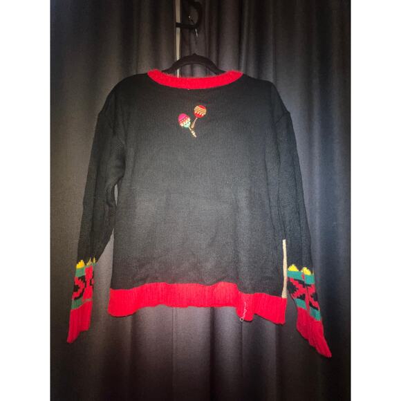 Ugly Christmas Sweater Xmas Size Medium Feliz Navidad - Picture 3 of 3